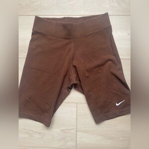 Womens brown Nike biker shorts